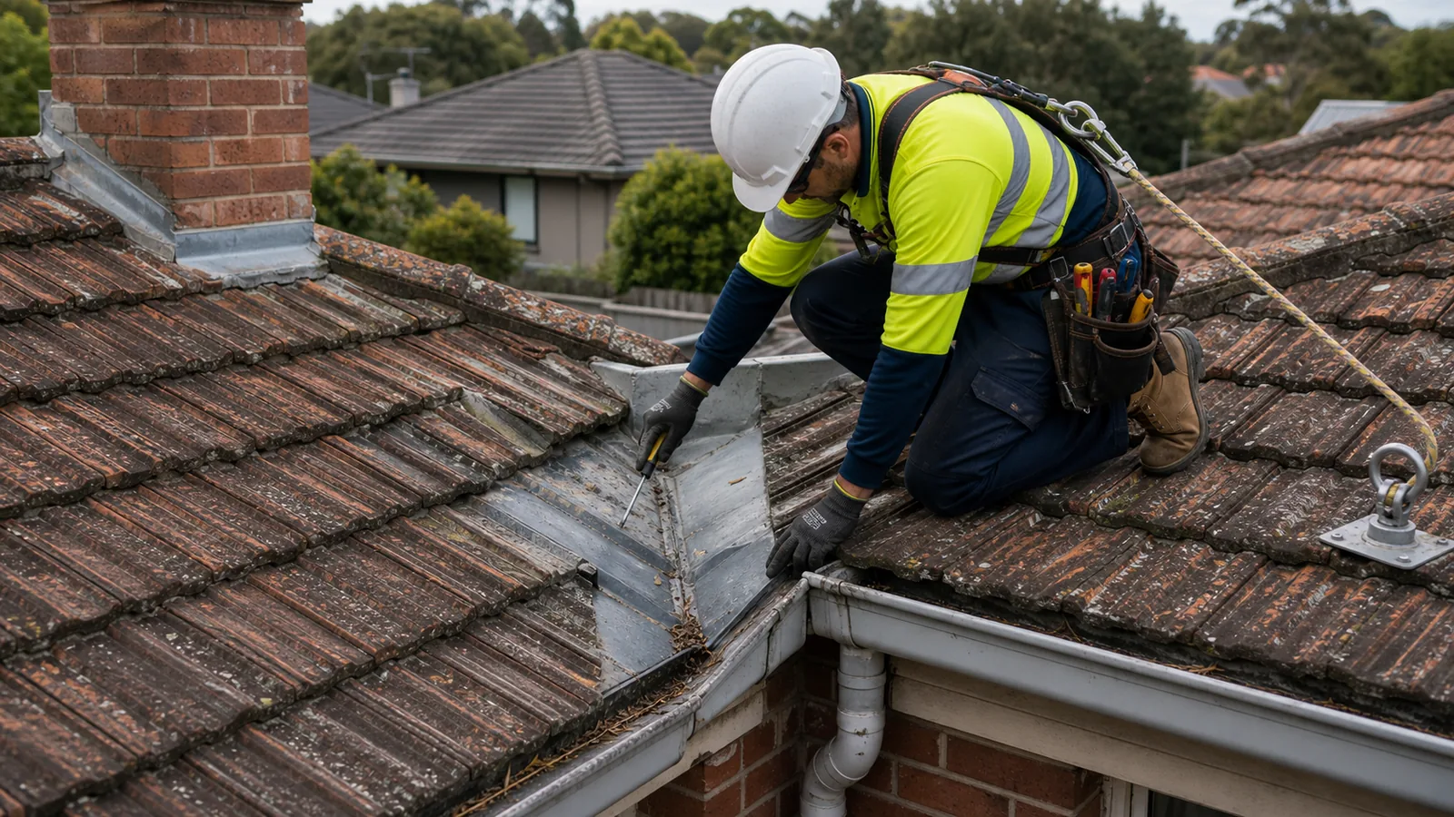 Roof leak repair detail on a Bundoora property