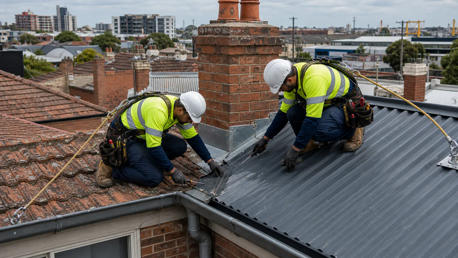Roof leak inspection on a Footscray property