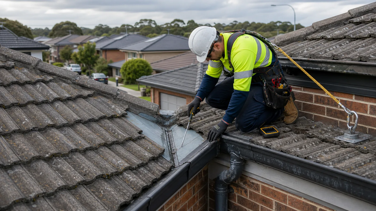 Roof leak repair detail on a Hoppers Crossing property