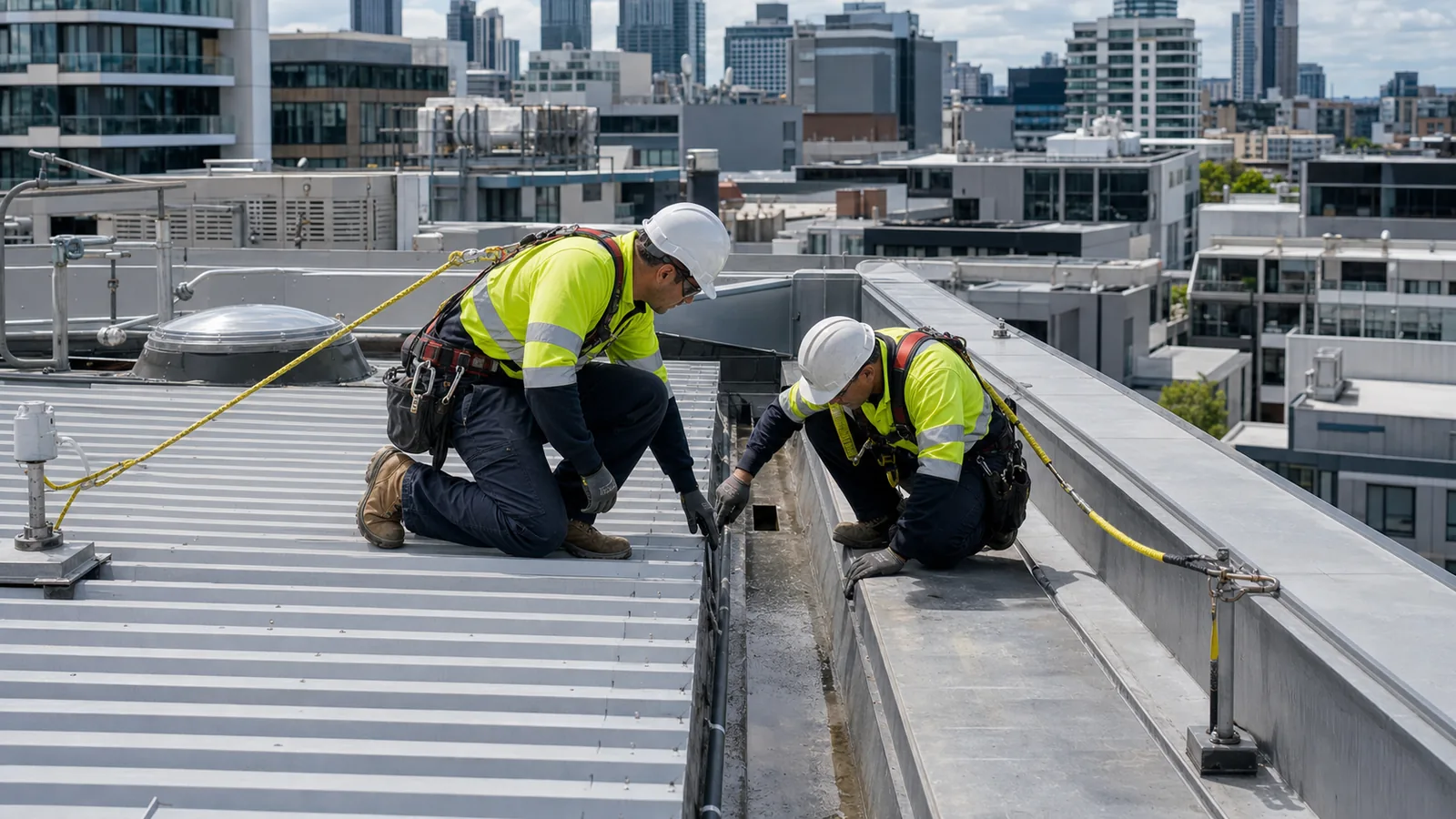 Roof leak inspection on a Melbourne CBD property