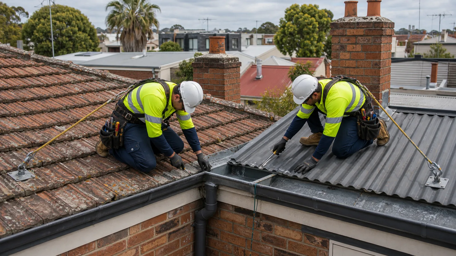 Roof leak inspection on a Preston property