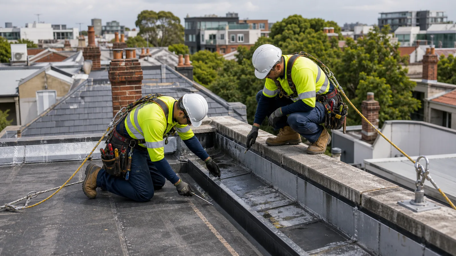 Roof leak inspection on a South Yarra property