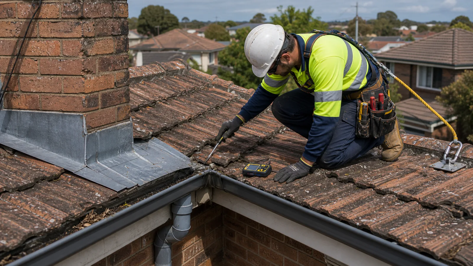 Roof leak repair detail on a St Albans property